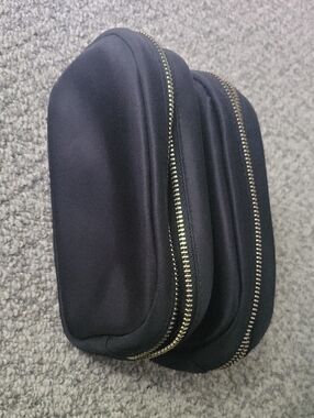 2 Set Womens Black Cosmetic Bags